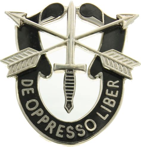 Us Special Forces De Oppresso Liber Sword And Arrow Clutch Back Pin