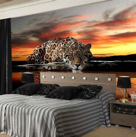 Custom Photo Wallpaper 3d Stereoscopic Animal Leopard