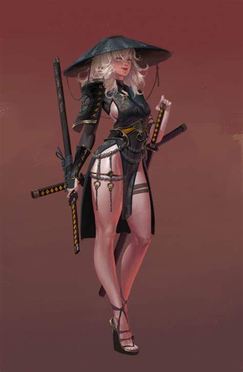 Artstation Oriental Warrior Bangku An Ninja Girl Warrior Fantasy