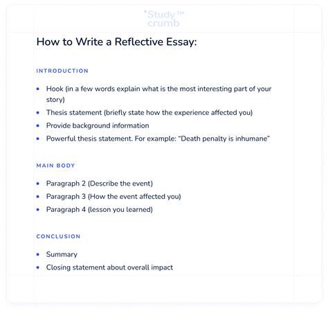 How To Write A Reflective Essay A Detailed Overview