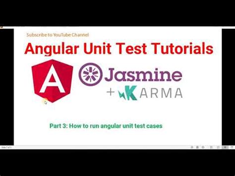 Part How To Run Angular Unit Test Cases Angular Unit Test Case Tutorials With Jasmine