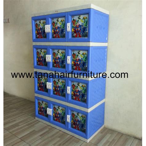 Pengiriman cepat pembayaran 100% aman. Lemari Plastik Akako Jumbo 12 pintu - biru - superman ...