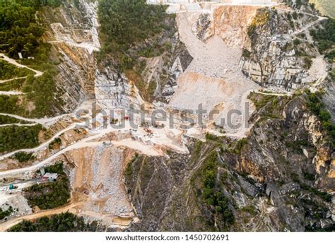 Aerial View Carrara Marble Quarry Apuan Stock Photo 1450702691