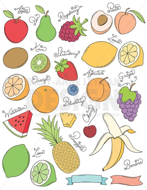 Doodle Fruit Clip Art Set Fruits Basket Episode Fruits Basket Manga