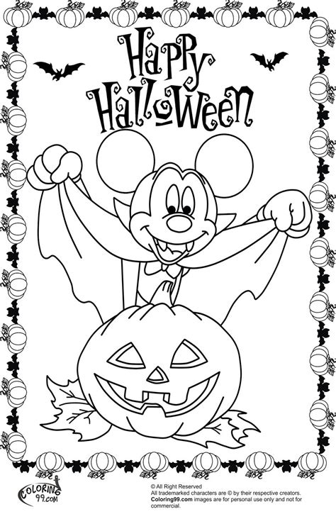 Mickey Mouse Pumpkin Coloring Page Coloring Pages