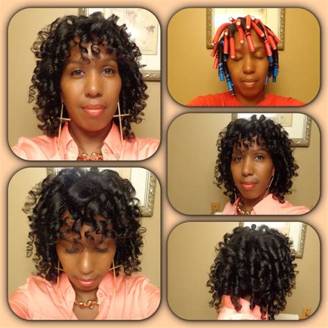 Flexi Rod Curls On Natural Hair Natural Hair Diy Beautiful Black