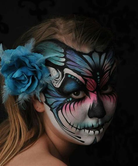 Face mark logo design by alexandrov oleg @alexandrov.design logo design. Mark Reid Sugar Skull butterfly Halloween design Stunning ...
