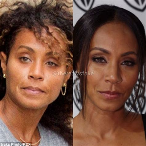 Jada Pinkett Smith Without And Without Make Up Botox Fillers