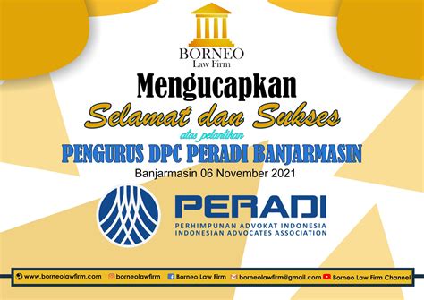 Selamat Sukses Atas Pelantikan Pengurus DPC PERADI BANJARMASIN 06