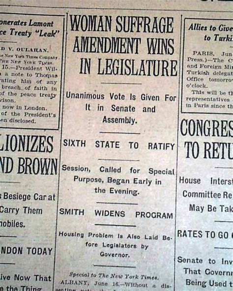Ny Women S Suffrage Ratification Rarenewspapers Com