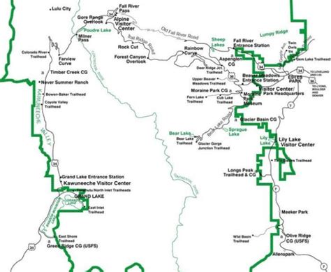 Rocky Mountain National Park Trail Map