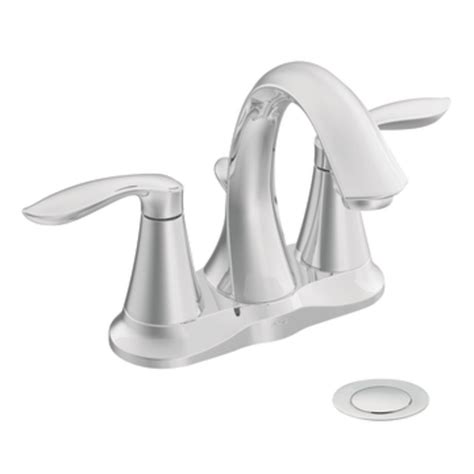 Removing the handle from a bathroom faucet usually takes some precision and care. Moen Eva Two-Handle Centerset Bathroom Faucet with Drain ...