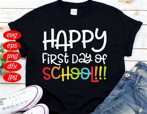 Happy First Day Of School Svg Back To School Svg First Day Etsy