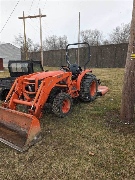 2010 Kubota L3940 Tractor With Front Bucket And Brush Hog For Sale