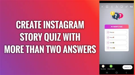 How To Create Instagram Story Quiz With More Than Two Answers Youtube