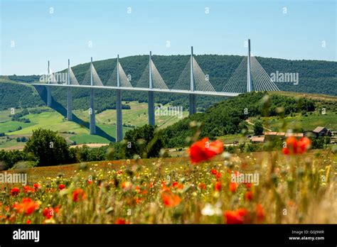 Millau Viaduct By Architect Norman Foster Between Causse Du Larzac And