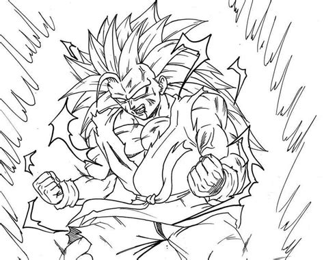 Son Goku Fase 3 A Fase 4 Para Iluminar Y Colorear Dibujos De