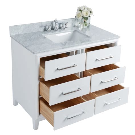 Ancerre Designs Ellie 42 In White Undermount Single Sink Bathroom