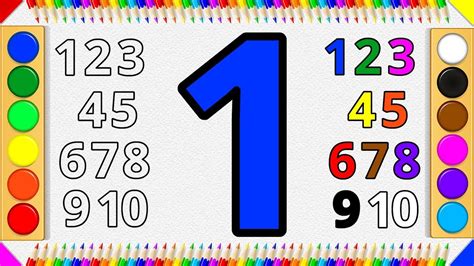 Learn Numbers And Learn Colors For Kids With Painting Color Filling