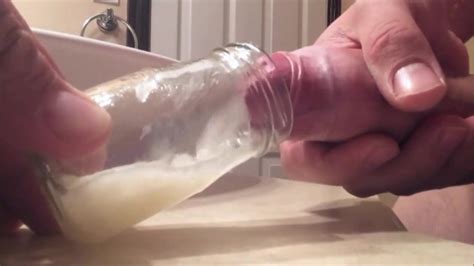 Beautiful Thick Cumloads Saved Up In A Bottle Solo
