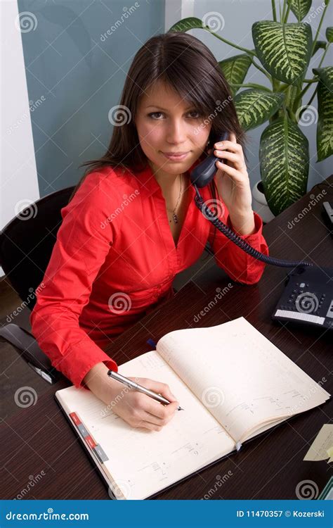 Secretary In The Office Stock Image Image Of Indoor 11470357