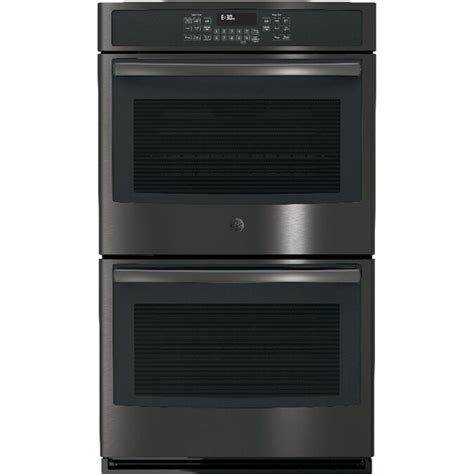 Ge Self Cleaning True Convection Double Electric Wall Oven Black