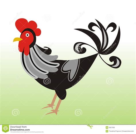 Rooster Stock Vector Illustration Of Cartoon Farm Drawing 5927300