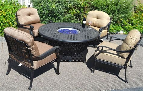 fire pit table set elisabeth propane pc patio furniture
