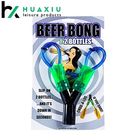 portable double beer bong funnel for chugging at college parties