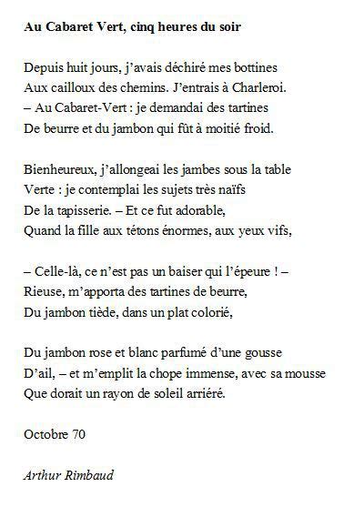 Poeme Rimbaud