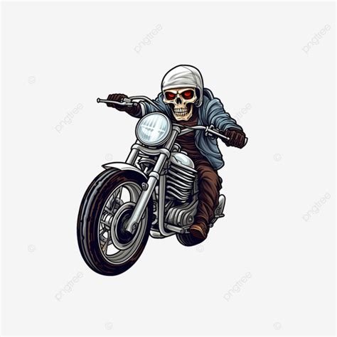 Boney Biker Skeleton Riding Bicycle Skeleton Halloween Bike Png