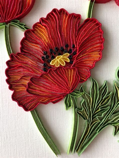 Poppies Quilling Quilling Poppies Grapevine Wreath