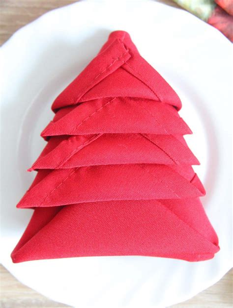 How To Fold Napkins For Christmas Christmas Tree Napkin Fold