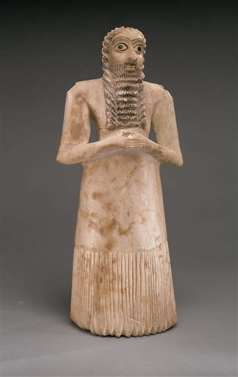 Standing Male Worshiper Sumerian Early Dynastic I Ii 2900 2600