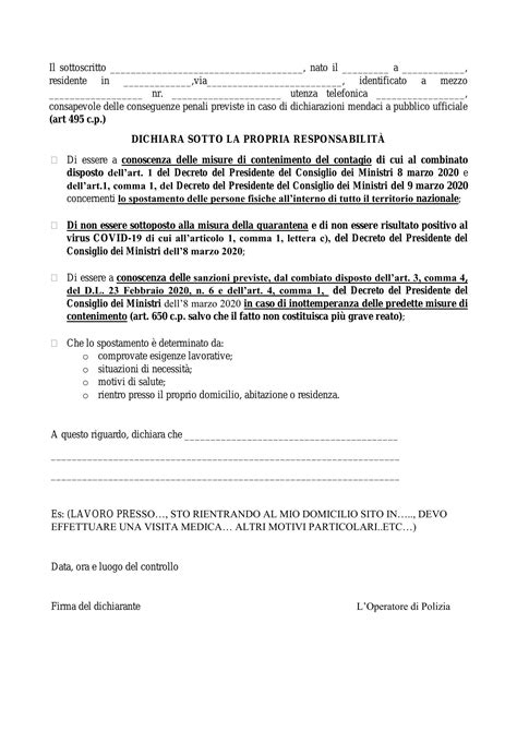 Autocertificazione Editabile Doc Docx Docdroid Vrogue