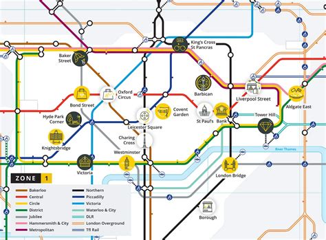 London Tube Map And Top London Attractions All The