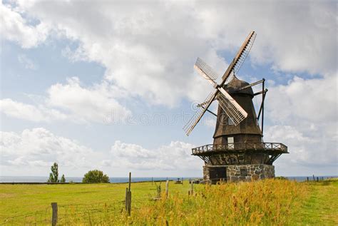Windmill In A Field Stock Photo Image Of Electricity 11366518