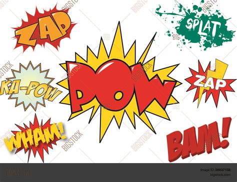 Comiccartoon Strip Action Words Vector And Photo Bigstock