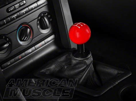 Speedform Mustang Modern Billet Retro Style 5 Speed Shift Knob Red