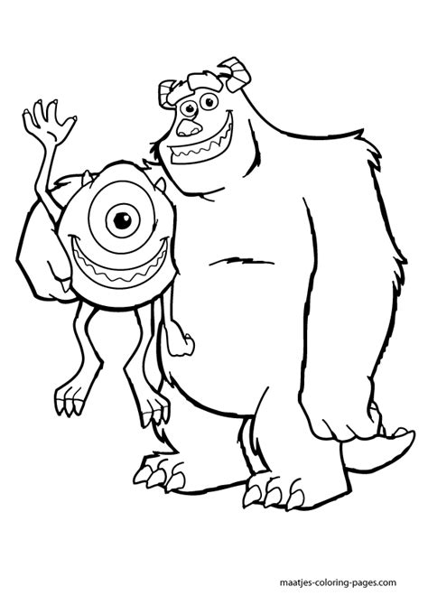 Monsters Inc Coloring Pages Sully Kidsworksheetfun