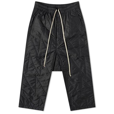 Rick Owens Drkshdw Cropped Drawstring Quilted Pant Rick Owens
