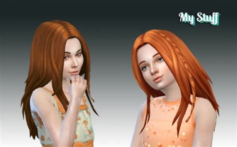 Mystufforigin Germania Hair For Girls Sims 4 Hairs