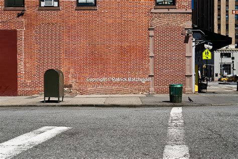 Red Brick Wall Empty Urban City Street Photography Of New York City