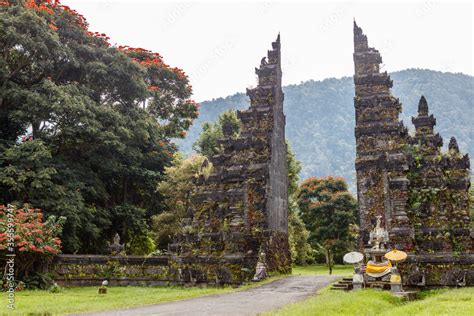 Traditional Balinese Split Gates Candi Bentar Bedugul Gianyar Bali