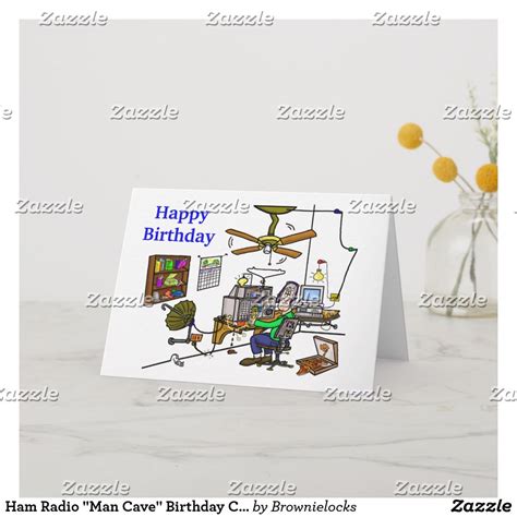 Ham Radio Man Cave Birthday Card Customize It Birthday Cards Fathers Day