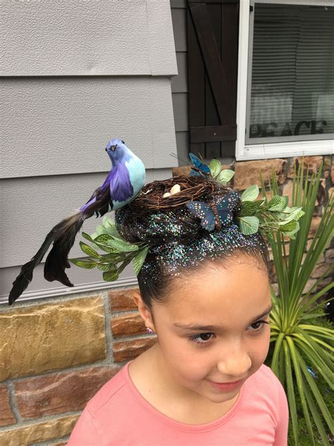 Crazy Hair Day At School Bird Nest Peinados Divertidos Peinados