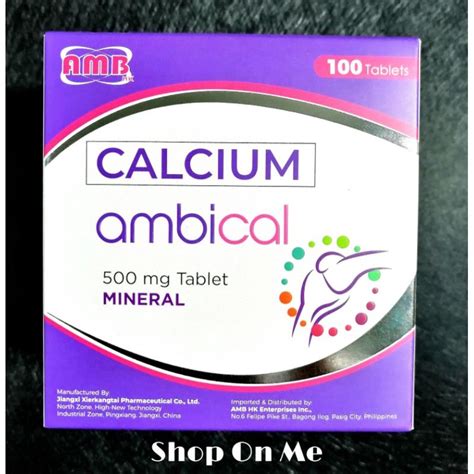Calcie Calcisaph Ambical Calcium Carbonate 500mg 100 Tablets