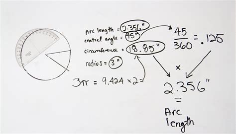 First calculate what fraction of a full turn the angle is. How to Calculate the Arc Length, Central Angle, and ...