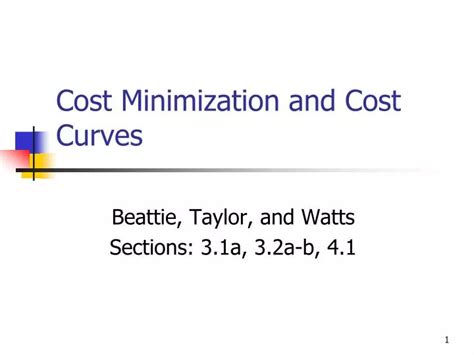 Ppt Cost Minimization And Cost Curves Powerpoint Presentation Free