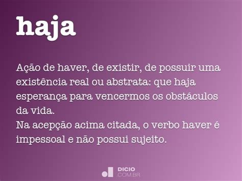 Haja Dicio Dicionário Online de Português